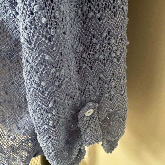 Alfred Dunner Open Front Crochet Jacket with Sequins 3/4 Sleeves - Picture 7 of 7